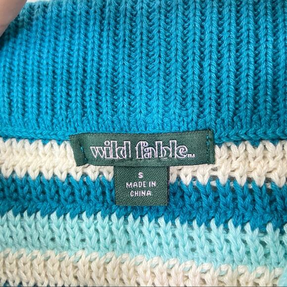 NWT Wild Fable Knit Scallop Hem Striped Skirt size Small - Picture 6 of 9